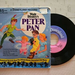 Vintage Disneyland Record 45rpm - Peter Pan